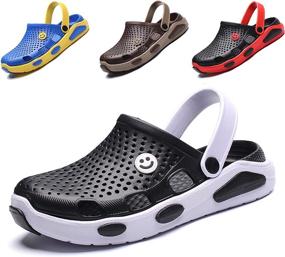 img 4 attached to CYian Outdoor White Unisex Sandals 👡 Slippers - Women8 Men's Shoes Mules & Clogs