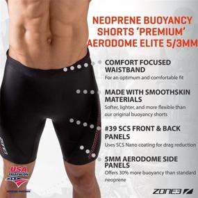 img 3 attached to 🏊 ZONE3 Neoprene Buoyancy Shorts: Enhance Performance with Premium Aerodome Elite 5/3mm