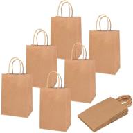 🛍️ versatile 100-piece kraft paper bags: goody bags with handles for gifts, goodies, and party supplies logo