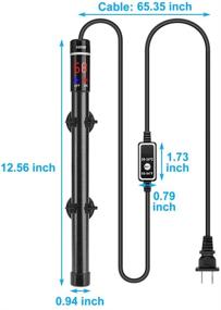 img 3 attached to UPLY 500W Submersible Aquarium Heater - 500 Watt Titanium Fish Tank Heater with External Temperature Controller for 60-95 Gallon Tanks