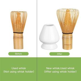 img 1 attached to MYCHA Traditional Matcha Ceremony Accessory Set: Matcha Whisk, Tea Scoop & Ceramic Holder (White) - Achieve the Perfect Traditional Cup of Matcha!