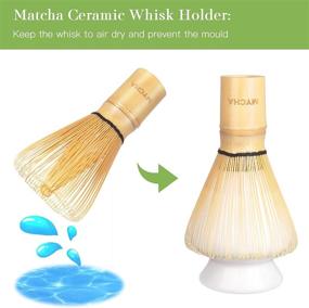 img 2 attached to MYCHA Traditional Matcha Ceremony Accessory Set: Matcha Whisk, Tea Scoop & Ceramic Holder (White) - Achieve the Perfect Traditional Cup of Matcha!