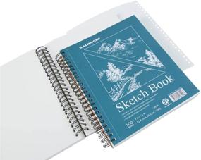 img 2 attached to 🎨 Bachmore Sketchpad 9X12 Inch (68lb/100g), 100 Sheets of Spiral Bound Sketch Book for Artists and Amateurs, Ideal for Marker Art, Ink Art, Colored Pencil, Acrylic Paint, and Charcoal Sketching