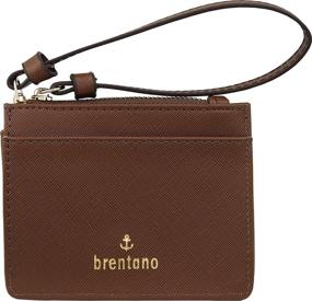 img 4 attached to BRENTANO Saffiano Leather Credit Wristlet Women's Handbags & Wallets