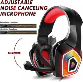 img 2 attached to 🎧 Galopar Gaming Headset: Xbox One, PC, PS4, Nintendo Switch, Mac | Noise Isolation Mic, Soft Earmuffs | Kids, Adults