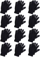 warm and stylish: cooraby 12 pairs kid's touchscreen gloves for winter - keep teens' hands cozy and connected! logo