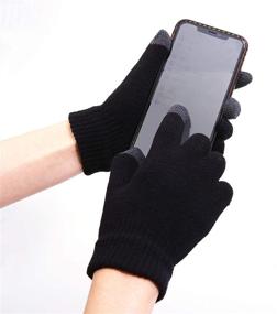 img 1 attached to Warm and Stylish: Cooraby 12 Pairs Kid's Touchscreen Gloves for Winter - Keep Teens' Hands Cozy and Connected!