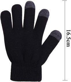 img 3 attached to Warm and Stylish: Cooraby 12 Pairs Kid's Touchscreen Gloves for Winter - Keep Teens' Hands Cozy and Connected!