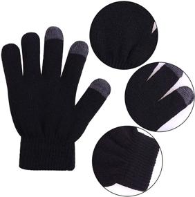 img 2 attached to Warm and Stylish: Cooraby 12 Pairs Kid's Touchscreen Gloves for Winter - Keep Teens' Hands Cozy and Connected!