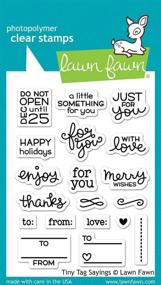 img 1 attached to 🏷️ Lawn Fawn Clear Stamps - Tiny Tag Sayings Set (LF1222)