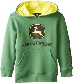 img 1 attached to 🚜 Детский свитер с капюшоном из флиса - трактор John Deere