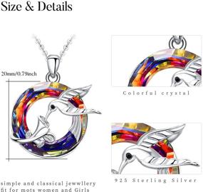 img 2 attached to 🕊️ Sterling Silver Hummingbird Necklace with Floral Bird Pendant - Ideal Jewelry Gift for Women