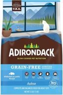 🐱 usa-made adirondack limited ingredient grain free cat food: dry chicken and whitefish recipes for adult cats, ideal for indoor cats логотип