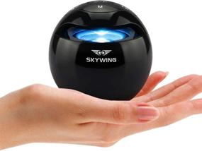 img 4 attached to SKYWING SoundAce Portable 5W Bass Bluetooth Speaker - Includes Portable Case, Extended 15H Music Playtime, Crystal Clear Sound, LED Light Show - Ideal Mini Wireless Speaker for Phone, Tablet, Boys Gift, Hiking, BBQ - Black
