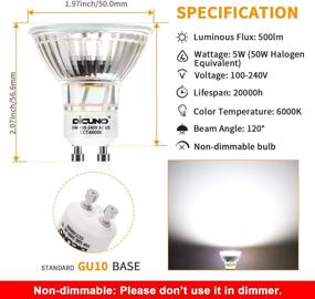 img 3 attached to DiCUNO LED 💡 Spotlight Halogen Equivalent, Non-Dimmable