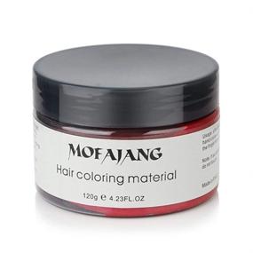 img 1 attached to 🔴 Mofajang Hair Wax Color Styling Cream Mud: Discover Natural Red Hairstyle Transformation with Washable Temporary Pomade