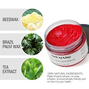 img 3 attached to 🔴 Mofajang Hair Wax Color Styling Cream Mud: Discover Natural Red Hairstyle Transformation with Washable Temporary Pomade