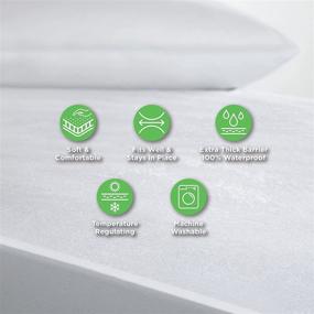 img 2 attached to The Ultimate Ergo Bedding Cotton Mattress Protector: Waterproof, Ultra Soft, Breathable - Queen Size