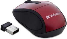 img 2 attached to Red Verbatim 2.4G Wireless Mini Travel Optical Mouse with Nano Receiver for Mac and PC