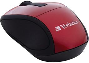 img 4 attached to Red Verbatim 2.4G Wireless Mini Travel Optical Mouse with Nano Receiver for Mac and PC