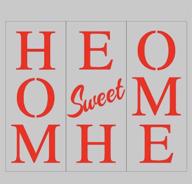 🏡 azdiy home sweet home sign stencil set: large vertical stencils for porch sign, perfect for holiday decorating and chalk couture - reusable and ideal for diy wood painting, farmhouse décor & more logo