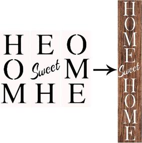 img 1 attached to 🏡 AZDIY Home Sweet Home Sign Stencil Set: Large Vertical Stencils for Porch Sign, Perfect for Holiday Decorating and Chalk Couture - Reusable and Ideal for DIY Wood Painting, Farmhouse Décor & More