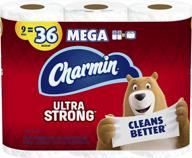 🧻 charmin ultra strong toilet paper (9 mega rolls = 36 regular rolls) - prime pantry - packaging may vary - buy now! logo