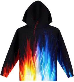 img 3 attached to 👕 3D Printed Hooded Sweatshirts for Kids - Unisex Boys and Girls Hoodies with Pockets (6-15 Years) - Hgvoetty