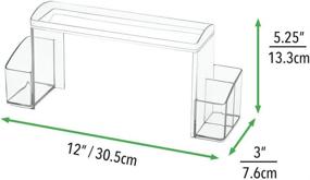 img 2 attached to 📦 mDesign Clear Plastic 2-Tier Medicine Cabinet Organizer for Vitamins, Medical Supplies, and Makeup - High-Rise Storage Shelf for Door Organization