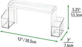 img 1 attached to 📦 mDesign Clear Plastic 2-Tier Medicine Cabinet Organizer for Vitamins, Medical Supplies, and Makeup - High-Rise Storage Shelf for Door Organization