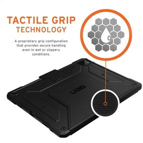 img 1 attached to 📱 URBAN ARMOR GEAR UAG iPad Pro 12.9-inch (5th Gen, 2021) Case - Metropolis Rugged Heavy Duty Protective Cover with Multi-Angle Viewing Stand and Pencil Holder, Black