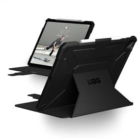 img 4 attached to 📱 URBAN ARMOR GEAR UAG iPad Pro 12.9-inch (5th Gen, 2021) Case - Metropolis Rugged Heavy Duty Protective Cover with Multi-Angle Viewing Stand and Pencil Holder, Black