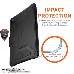 img 2 attached to 📱 URBAN ARMOR GEAR UAG iPad Pro 12.9-inch (5th Gen, 2021) Case - Metropolis Rugged Heavy Duty Protective Cover with Multi-Angle Viewing Stand and Pencil Holder, Black