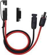 🔌 high-quality cerrxian 50cm 10awg sae to male & female adapter cable – perfect for rv panel solar systems logo