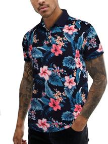 img 4 attached to 🌸 URRU Floral Flower Natural T Shirt: Premium Men's Clothing in Shirts