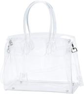 👜 torostra fashion clear pvc purse bags: stylish transparent handbags perfect for working, waterproof see through plastic bag for women logo
