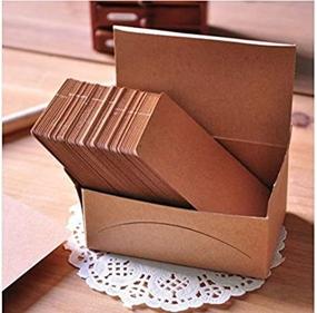 img 1 attached to 📦 AKOAK 100-Pack Kraft Paper Card Set: Double-sided, Blank DIY Word & Message Cards for Gifts