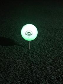 img 1 attached to 🌙 SUNDOWN GOLF Glow in The Dark Golf Balls - 6 Pack with 2 UV Flashlights, High Performance with Standard Ball Playability