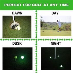 img 2 attached to 🌙 SUNDOWN GOLF Glow in The Dark Golf Balls - 6 Pack with 2 UV Flashlights, High Performance with Standard Ball Playability