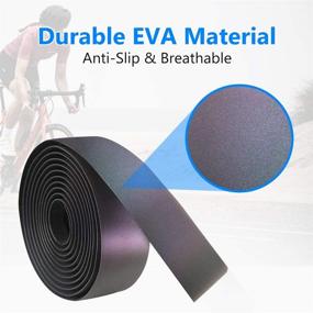 img 1 attached to 🚲 Bumlon Road Bike Handlebar Tapes - EVA Non-Slip Bicycle Bar Tape with Color Reflective Aurora Red Gradient - Cycling Handle Grip Wraps Belts (2 Rolls) + Bar Plugs