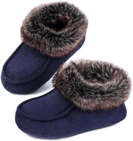 img 4 attached to 🥿 EverFoams Fluffy Collar Little Boys' Slippers Shoes