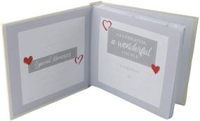 img 1 attached to 📷 Ivory Wedding Day Photo Album with Silver Plated Text, Diamante Heart Jewel, and Beautiful Floral Decoration - Ideal Wedding Gift by Happy Homewares