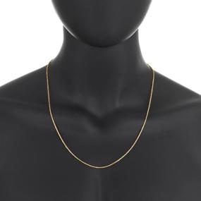 img 1 attached to The Bling Factory 1.5mm Diamond-Cut Round Snake Chain Necklace: Exquisite 14k Yellow Gold Plated Jewelry