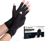 🧤 copper compression gloves with wrist reinforcement: relieve carpal tunnel, arthritis & joint swelling - henotic логотип