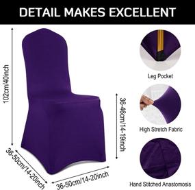 img 1 attached to Enhance Your Dining Experience with our Premium Spandex Dining Chair Cover