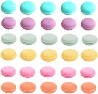 🎀 han sheng set of 30 cute macaron mini storage case jewelry box container earring travel organizer (multicolor) logo