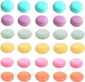 img 3 attached to 🎀 HAN SHENG Set of 30 Cute Macaron Mini Storage Case Jewelry Box Container Earring Travel Organizer (Multicolor)