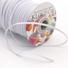 img 3 attached to 🔗 KLOUD City White Elastic Cord: 120-Yards Length, 1/8'' Width, Heavy Stretch Knit - Buy Now!