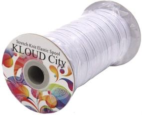 img 4 attached to 🔗 KLOUD City White Elastic Cord: 120-Yards Length, 1/8'' Width, Heavy Stretch Knit - Buy Now!