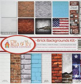 img 1 attached to 🧱 Reminisce EAV-796 Brick Backgrounds Collection Kit: Elevate Your Scrapbooking Projects with Stunning Brick Patterns